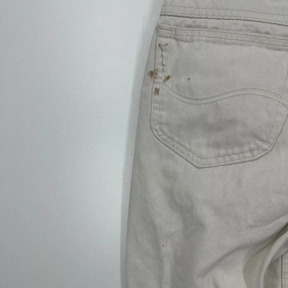 Lee Riveted Jeans Men's Size 32 White Vintage 90s Western Distressed Grunge